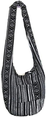 Thai Cotton Sling Bag Purse Crossbody Messenger Hippie Hobo Hand Woven Ikat