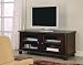 Coaster 700610 Contemporary TV Stand with Glass Doors, Cappuccino Finish
