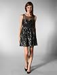 Plenty Frock Metallic Lace Claudia Dress in Black