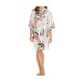 Lovekimono Women's Short Suki Silk Satin Kimono Dressing Gown