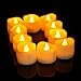 Youngerbaby 24pcs Amber Yellow Flickering Tea light Candles With Timer - 6 hrs On 18 hrs Off - Battery Operated LED Flameless Tealight For Wedding,Party, Indoor Decoration
