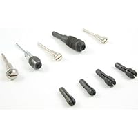 9 Drill Bit Pin Vise Chucks Mandrels Collets Rotary Tool Bit Drill Reducer Enlarger Adapters *IMPORTANT* note: the 3 black shafts do NOT fit Dremel, for Industrial Rotary Tool Machinary or Adjustable Drill Head only -- Top Seller on Amazon