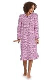Jessica London Plus Size Short Cotton Flannel Printed Nightgown
