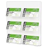 deflect-o 70601 6-Pocket clear plastic wall mount business card holder, 8-3/8w x 1-1/2d x 9-3/4h
