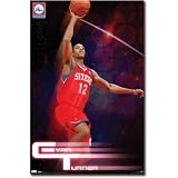 Professionally Framed Philadelphia 76ers Evan Turner Sports Poster Print - 22x34 with RichAndFramous Black Wood Frame
