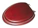 Foremost TSWVG0032 Premium Toilet Seat with Microban Protection and Chrome Hinges, Elongated, Cherry