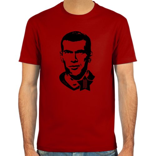 T-Shirt Zinedine Zidane ::: Farbauswahl: skyblue, sand, weiß oder deepred ::: Fußball-Kult
