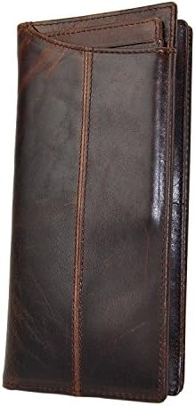 Cobbler Legend Genuine Leather Long Bifold Wallet Card Case Dark Brown