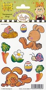 Childrens Toyshop  Spielwaren : Glitter Sticker Ostern / Hasen