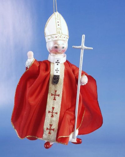 De Carlini John Paul II Exclusive Limited Edition Italian Glass Christmas Ornament