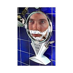 Buy Zadro Fogless Lighted Shaving Shower Mirror with Clock 8.5 x 9 x 1 1 4 by Zadro now!