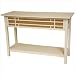 Hokkaido Geometric Design Console Table Lamp in Cream