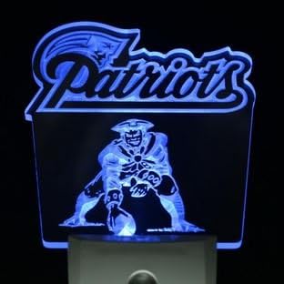 New England Patriots Soccer Day/ Night Sensor Led Night Light Sign (blue color)