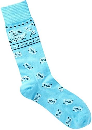 Men's Bandana Pattern Novelty Crew Socks