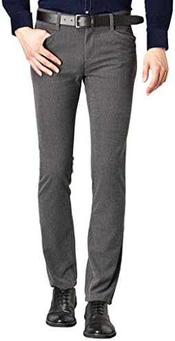 CNCN Men's Casual Straight Leg Relaxed Slim Fit Long Pants Flower Grey Size 32W*32L