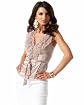 Raw Edge Ruffled Chiffon Sleeveless Silk Top main image