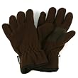 Ladies Winter Dual Thick Fleece Ski 3M Thinsulate Grip Snow Gloves Brown S/M