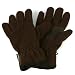Ladies Winter Dual Thick Fleece Ski 3M Thinsulate Grip Snow Gloves Brown S/M