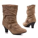 Damen Schuhe, STIEFELETTEN, BOOTS WARM GEFÜTTERT, A8006-2, Synthetik in hochwertiger Leder Optik