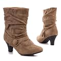 Damen Schuhe, STIEFELETTEN, BOOTS WARM GEF�TTERT, A8006-2, Synthetik in hochwertiger Leder Optik