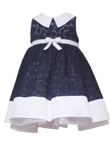 Discount Rare Editions Girls 4-6x Navy White Eyelet Sleeveless Dress Discount Rare Editions Girls 4-6x Navy White Eyelet Sleeveless Dress