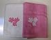 Pair of Cotton Bath Towels PINK / WHITE