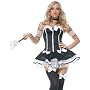 Sexy Halloween Costumes Adult Charming Chambermaid Black and White Naughty French Maid Costume