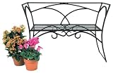 Outdoor Furniture Black Arbor Bench with Back
