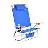 5 position Heavy Duty Lay Flat Beach Chair Big & Tall