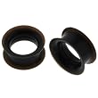 Neon Black Soft Silicone Flesh Tunnel Plugs - 24mm (0.94'') - Sold as a Pair