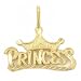 Princess Charm 14k Gold 15mm