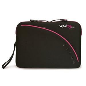 Mobile Edge MESSU1-10X 10/11.6-Inch Ultraportable Neoprene Sleeves for Netbooks (Black and Pink)