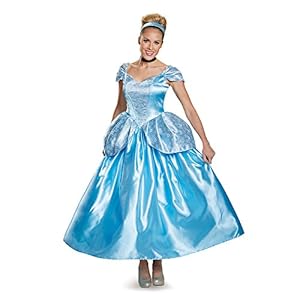 Disguise Women's Cinderella Prestige Adult Costume, Blue, X-Large