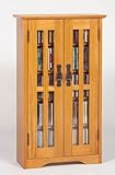 Mission Style Wall Hanging Multimedia Cabinet 32.5 (OAK) (32.50"H x 18.95"W ....