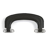 Brown Vinyl Covered Handles , Brass Plated Finish Hardware