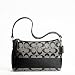 Coach Signature Stripe Top Handle Pouch Small Handbag