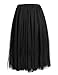 Women Five-Layer Voile Puff Princess Skirt，Petticoat Knee-Length Mini Dress