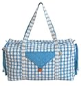 Sky gingham weekender bag