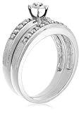 10k White Gold Diamond Engagement Ring (1/4 cttw, I-J Color, I3 Clarity), Size 6