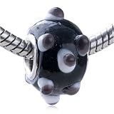 Murano Glass Bead White Algae Fit Pandora