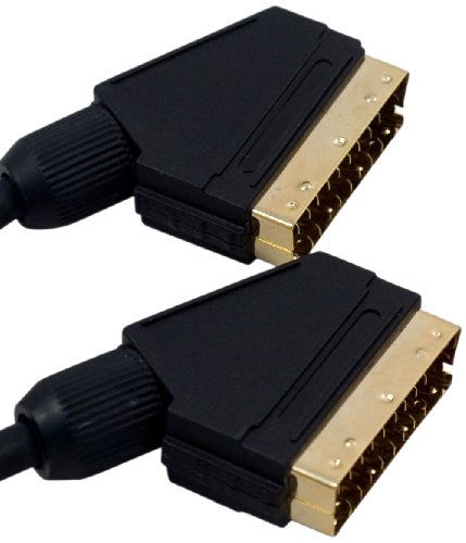 Ross SCG1-RS 1m Locking Gold SCART Cable
