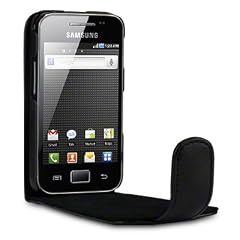 SAMSUNG GALAXY ACE S5830 HANDY TASCHE LEDER TASCHE CASE H�LLE IN SCHWARZ