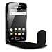 SAMSUNG GALAXY ACE S5830 HANDY TASCHE LEDER TASCHE CASE H�LLE IN SCHWARZ