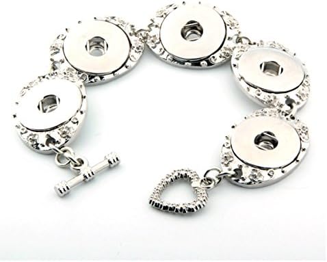 Ginooars Snap Bracelet Fit for 18mm DIY Snap Charms Pack of 2