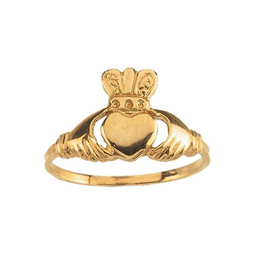 14K Yellow Gold Teen ”Claddagh” Ring