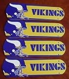 Ceiling Fan Designers 42SET-NFL-MIN NFL Minnesota Vikings Football 42 In. Ceiling Fan Blades OnLY