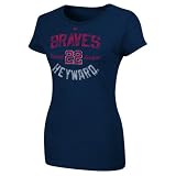 Jason Heyward Atlanta Braves Women's Navy Trophy Man Player T-Shirt
