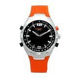 Fossil Men's BQ9396 Jake Orange Silicone Analogue-Digital Dial Watch