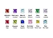 Sterling Silver Square CZ Birthstone Earrings - 3mm