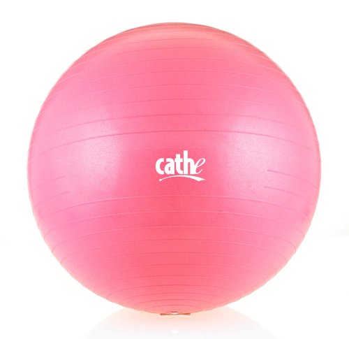 Fitness by Cathe 55cm 1000-Pound Anti-Burst Body Ball with DVD (Pink)